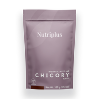 Nutriplus CHICORY ჯანსაღი ალტერნატივა ყავისთვის ინულინით და ვიტამინებით 100 გრ