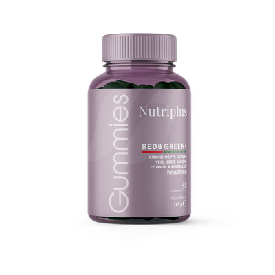 NUTRIPLUS RED&GREEN+ მულტივიტამინის ჟელეები