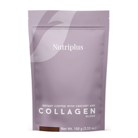 Nutriplus COLLAGEN COFFEE სილამაზე და ჯანმრთელობა ერთ ფინჯანში — კოლაგენით, ვარდკაჭაჭით და ანტიოქსიდანტებით 100 გრ